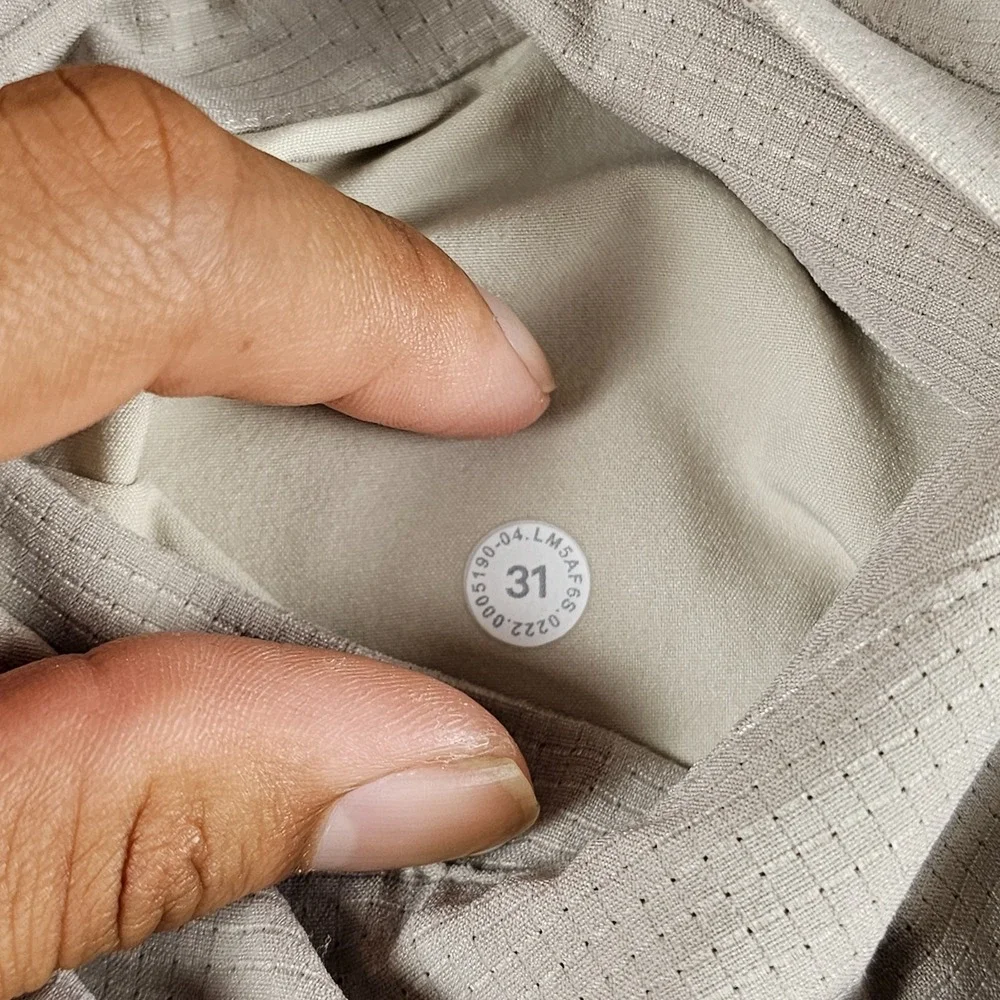 Lululemon Commission Slim Fit Pants Mens 31xx30 Beige Ventlight Chino Stretch
